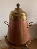 Antieke Koperen Doofpot met Bronzen Details, Ophalen, Koper