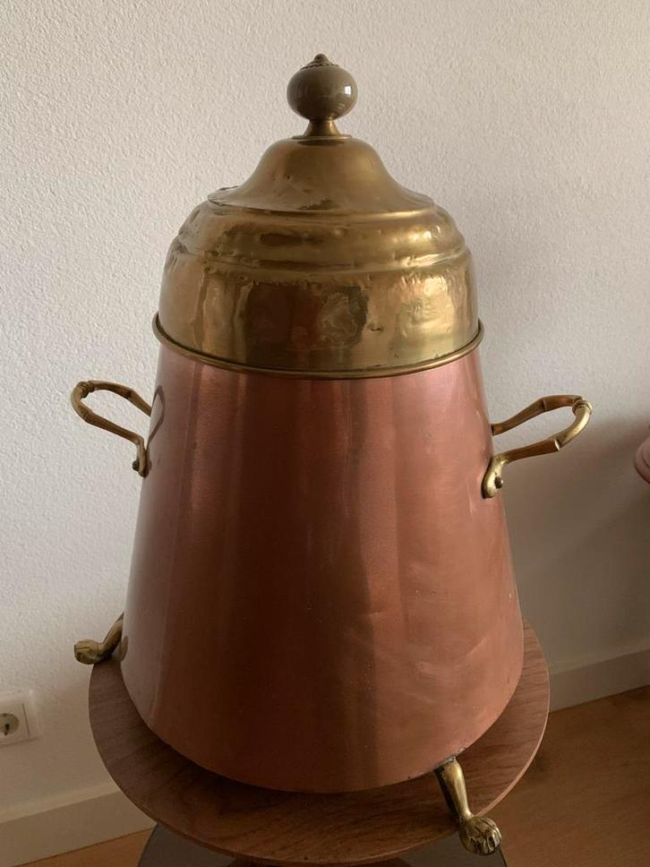 Antieke Koperen Doofpot met Bronzen Details, Antiek en Kunst, Antiek | Koper en Brons, Koper, Ophalen