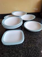 Retro servies Edam-fris wit met licht blauwe rand, Ophalen of Verzenden, Huis en Inrichting