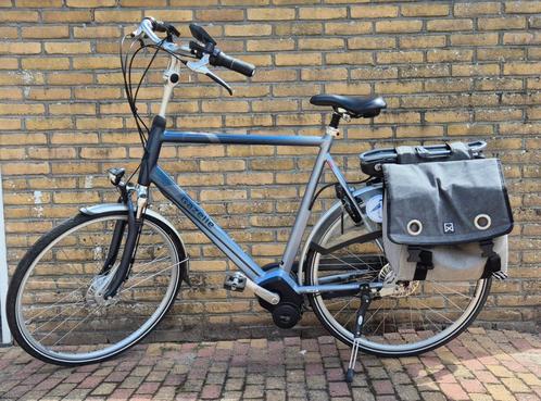 Gazelle, e-bike, herenfiets, Fietsen en Brommers, Elektrische fietsen, Gebruikt, Gazelle, 59 cm of meer, 50 km per accu of meer