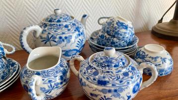 Blauw Porseleinen Theeservies Compleet Blue onion beschikbaar voor biedingen