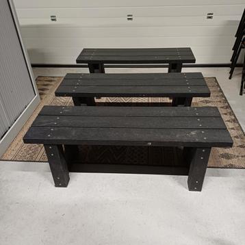 3 x kunststof tuinbankje ( B = 120 cm ) tuin bank  beschikbaar voor biedingen