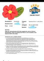 Movie park Duitsland, Tickets en Kaartjes, Twee personen, Overige soorten, Overige typen