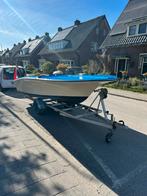 Leuke blauwe speedboot met trailer – klaar voor het water!, Watersport en Boten, Ophalen, Gebruikt, Overige typen