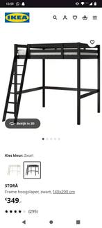 Hoogslaper twijfelaar Ikea, 140x200, Huis en Inrichting, Slaapkamer | Stapelbedden en Hoogslapers, Ophalen, Gebruikt, Hoogslaper