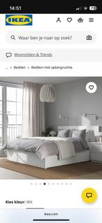 Malm bed 180x200 wit, Huis en Inrichting, Slaapkamer | Bedden, Ophalen, Gebruikt, Wit, Tweepersoons