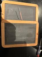 2 oude leitjes met griffel (in 2 stukken), Antiek en Kunst, Antiek | Schoolplaten, Ophalen of Verzenden, Geschiedenis