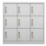 Lockerkast staal lichtgrijs met 9 locker vakken, Huis en Inrichting, Kasten | Lockerkasten, Ophalen, Nieuw