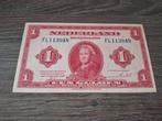 Mooi biljet 1 gulden 1943, muntbiljet Wilhelmina, Postzegels en Munten, Bankbiljetten | Nederland, Ophalen of Verzenden, 1 gulden