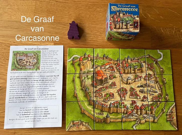 Carcassonne uitbreiding De Graaf in nieuwstaat, Hobby en Vrije tijd, Gezelschapsspellen | Bordspellen, Zo goed als nieuw, Ophalen of Verzenden