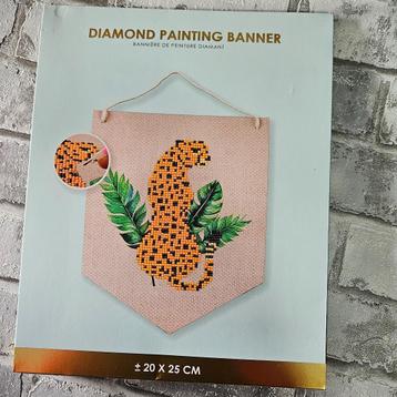 Diamond painting, banner panter, DIY, zelf maken beschikbaar voor biedingen