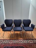 Drie eetkamerstoelen donkerblauwe van Enzo Luca., Huis en Inrichting, Stoelen, Ophalen, Gebruikt, Blauw, Drie