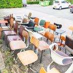 Grote partij vintage stoelen, Gebruikt, Wit, Vijf, Zes of meer stoelen, Ophalen