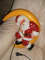 Kerstman groot 55 cm slaapt op de maan met verlichting., Ophalen, Gebruikt