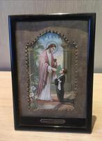 Communieprent uit de jaren 30, ingelijst, Ophalen of Verzenden, Gebruikt, Kaart of Prent, Christendom | Katholiek