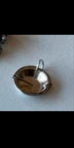 Zilveren bedel asbak kettinghanger voor bedelarmband ketting, Ophalen of Verzenden, Zilver