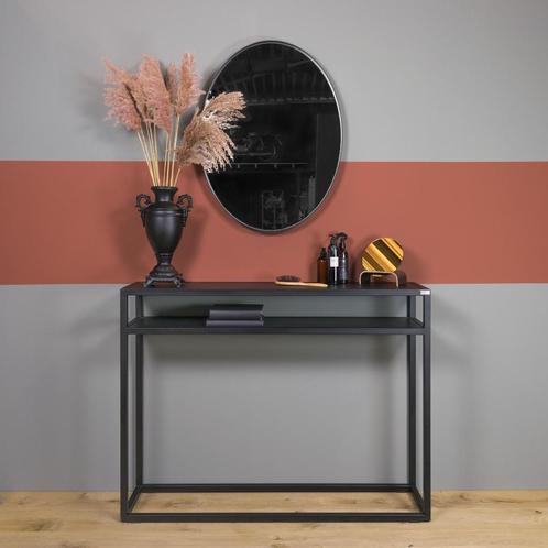 Spinder Design Daniël sidetable, haltafel, wandtafel zwart, Huis en Inrichting, Tafels | Sidetables, Nieuw, 25 tot 50 cm, 100 tot 150 cm