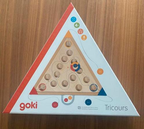 Goki Tricours behendigheid houten spel, Hobby en Vrije tijd, Gezelschapsspellen | Bordspellen, Zo goed als nieuw, Verzenden