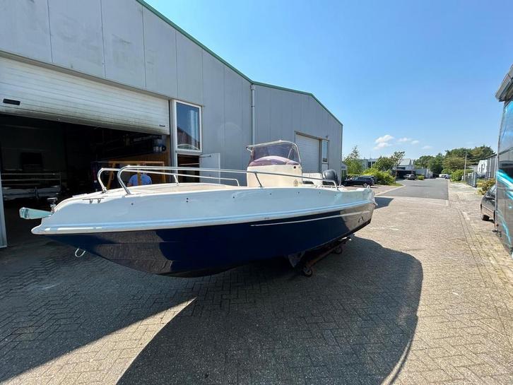 Consoleboot/ speedboot, Watersport en Boten, Speedboten, Zo goed als nieuw, 3 tot 6 meter, Benzine, 70 tot 120 pk, Polyester, Buitenboordmotor