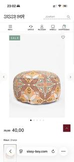 Gezocht: Sissy Boy poef met bloemenprint, Minder dan 50 cm, Rond, Ophalen of Verzenden, Zo goed als nieuw