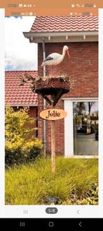 **Mooie grote ooievaar te huur op heus nest van wilgentenen*, Kinderen en Baby's, Kraamcadeaus en Geboorteborden, Ophalen