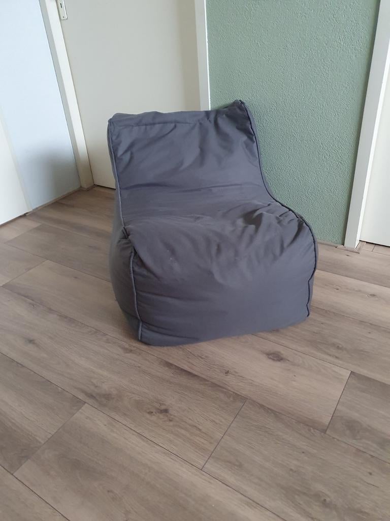 Lebel grijze zitzak, Huis en Inrichting, Zitzakken, Ophalen, Zo goed als nieuw, Grijs, Zitzak