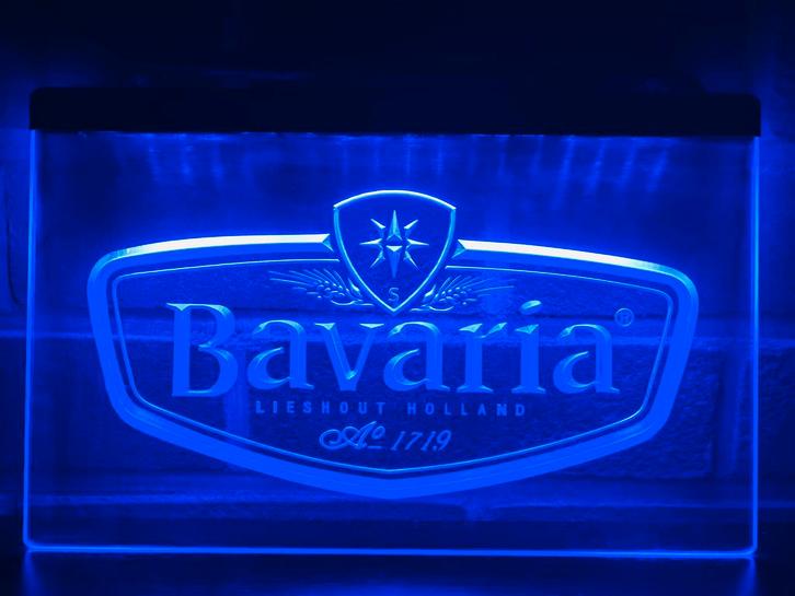 Led Lichtbord BAVARIA 3d neon look, Verzamelen, Merken en Reclamevoorwerpen, Nieuw, Lichtbak of (neon) lamp, Ophalen of Verzenden