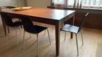 Stoelen, Eetkamerstoelen, Eettafel stoelen 4 stuks., Huis en Inrichting, Stoelen, Ophalen, Bruin, Zo goed als nieuw, Vier