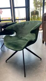 Zuiver stoel - groen fluweel, Ophalen, Zo goed als nieuw, Overige kleuren, Eén