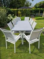 Tuinset met 10 stoelen, Ophalen, Zo goed als nieuw, Aluminium