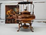 Koperen thee of waterketel op komfoor, Antiek en Kunst, Antiek | Koper en Brons, Ophalen of Verzenden