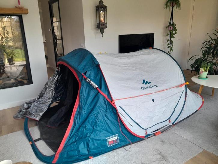 2x Quechua 2 seconds 2 XL fresh & black tent (prijs per stuk, Caravans en Kamperen, Tenten, tot en met 2, Zo goed als nieuw, Ophalen