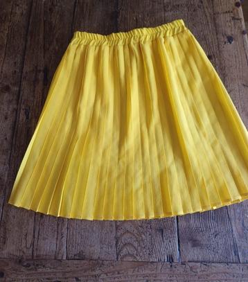 Mini Plisée rokje (eiergeel) VINTAGE beschikbaar voor biedingen