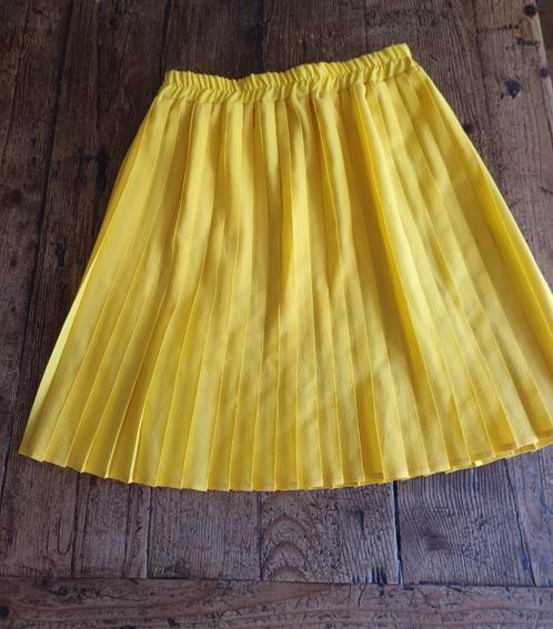 Mini Plisée rokje (eiergeel) VINTAGE, Kleding | Dames, Rokken, Gedragen, Maat 38/40 (M), Geel, Boven de knie, Ophalen of Verzenden