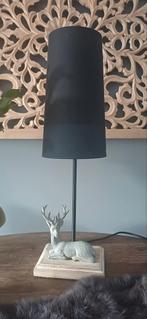 Tafellamp met kap, Zwart, Rond, Ophalen of Verzenden, Zo goed als nieuw