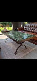 Salontafel, marmeren blad, Ophalen, Gebruikt, 100 tot 150 cm, 50 tot 100 cm