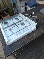 Witte 4 pits gas kookplaat plaat met glazenafdekplaat., Witgoed en Apparatuur, Kookplaten, Ophalen, Zo goed als nieuw, Inbouw