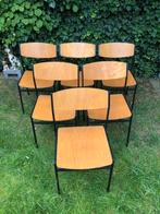 6 gijs van der sluis stoelen retro vintage dutch design, Ophalen, Gebruikt, Zwart, Retro vintage dutch design