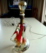 zware Murano lamp tafellamp van massief glas met "vlam", Huis en Inrichting, Lampen | Tafellampen, Ophalen of Verzenden, Gebruikt