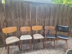 5 vintage stoelen gratis af te halen, Huis en Inrichting, Stoelen, Ophalen, Gebruikt