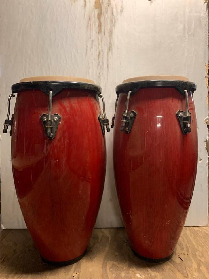Conga’s set van twee, Muziek en Instrumenten, Percussie, Zo goed als nieuw, Trommel, Ophalen