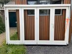 Harmonicaraam (nieuw) (hardhout), Ophalen, Nieuw, 150 tot 225 cm, Inclusief glas