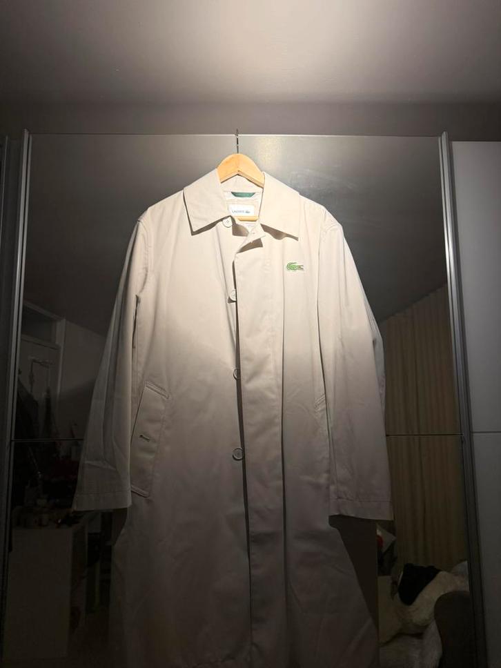 Lacoste Trenchcoat jas, Kleding | Dames, Jassen | Winter, Zo goed als nieuw, Maat 36 (S), Beige, Ophalen of Verzenden