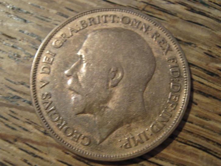Engeland Penny 1917 koning George V, WWI #602, Postzegels en Munten, Munten | Europa | Niet-Euromunten, Losse munt, Overige landen