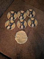 Franse bulldogs onderzetters, Ophalen, Nieuw, Glas of Kopje