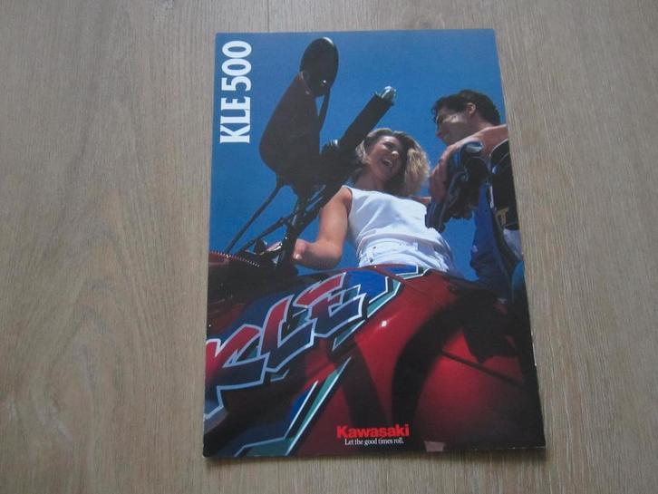 Kawasaki KLE 500 brochure folder 2001 ?, Motoren, Handleidingen en Instructieboekjes, Kawasaki, Ophalen of Verzenden