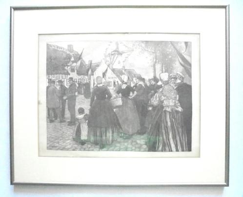 Henri Cassiers 1858 -1944.Feest in België., Antiek en Kunst, Kunst | Schilderijen | Klassiek, Ophalen