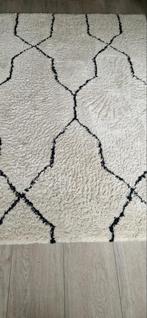 Modern Vloerkleed Wit/Zwart, Ophalen, Gebruikt, Wit, 150 tot 200 cm