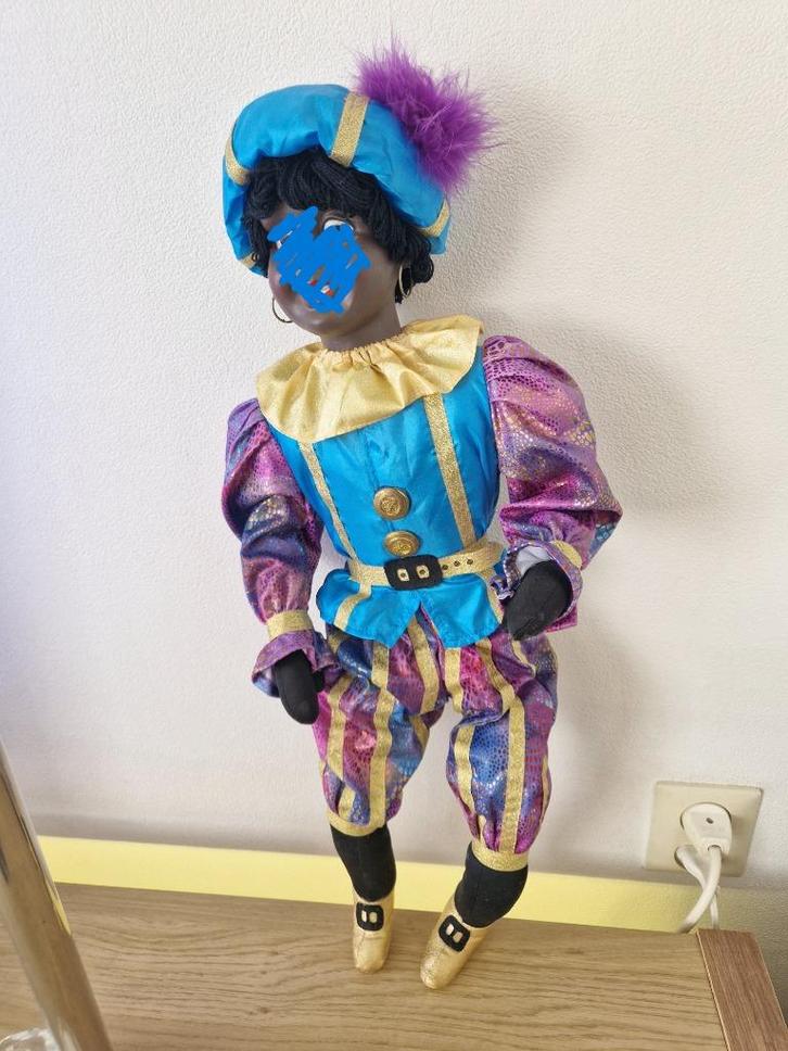 pop etalage 60 cm sint en piet oud exemplaar bijenkorf, Verzamelen, Poppen, Gebruikt, Pop, Ophalen of Verzenden