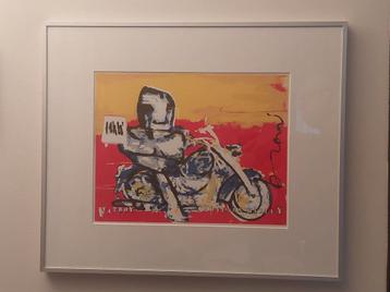 Ingelijste Herman Brood motor beschikbaar voor biedingen